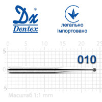 Бор Dentex алмазный на турбинный наконечник 102L диаметр 010 1шт