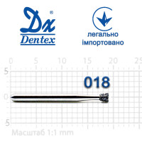 Бор Dentex алмазный на турбинный наконечник 126 диаметр 018 1шт