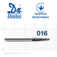 Бор Dentex алмазный на турбинный наконечник 322 диаметр 016 1шт