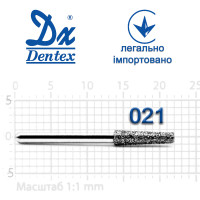 Бор Dentex алмазный на турбинный наконечник 401 диаметр 021 1шт