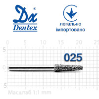 Бор Dentex алмазный на турбинный наконечник 417 диаметр 025 1шт