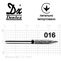 Бор Dentex алмазный на турбинный наконечник SC344C диаметр 016 1шт