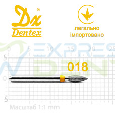 Бор Dentex алмазный на турбинный наконечник XF296 диаметр 018 1шт