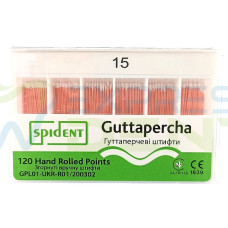 Гутаперчевий штифт Spident №15, 02, 120шт.