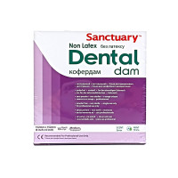 Раббердам хустки Sanctuary Dental Dam безлатексні, фіолетові medium, 15шт. 