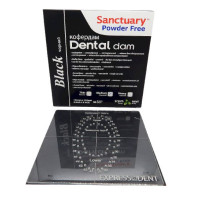 Раббердам хустки Sanctuary Dental Dam, чорні medium, 36шт. 