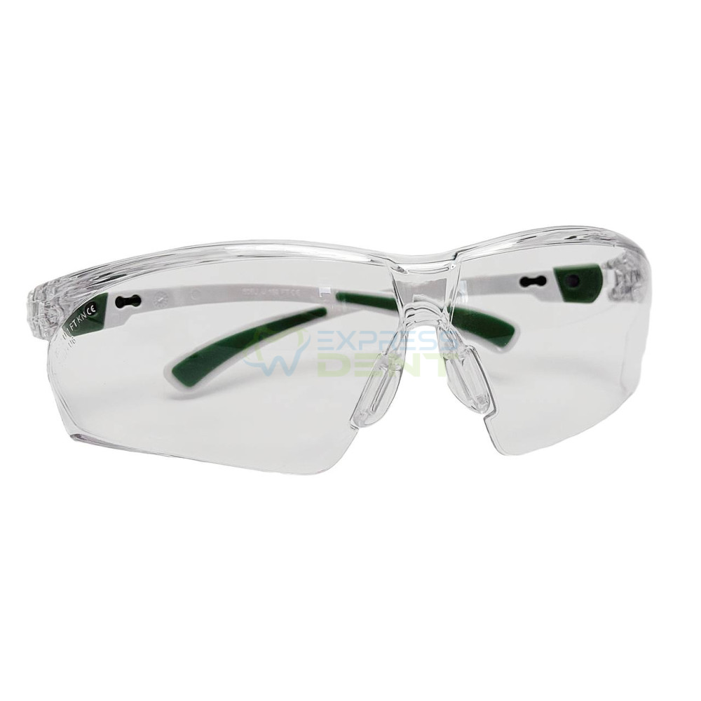 Окуляри захисні Univet прозорі, AS/AF 506U.03.00 white/green
