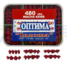Інзоми для металокераміки Оптима, червоні 480шт