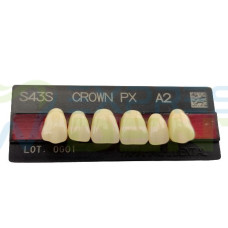 Зуби Crown PX, фронтальна група, A2, S43S, верх, 6шт.