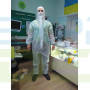 Комбінезон двошаровий на блискавці з нетканим клапаном з капюшоном на резинці, білий М, 1шт