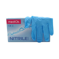 Перчатки MEDIOK, Нитрил L, голубые, 100шт.