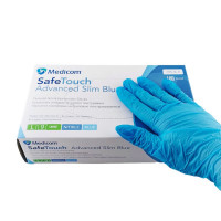 Рукавички MedicomSafeTouch Нітрил Blue L
