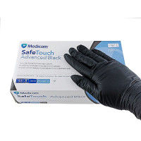 Рукавички MedicomSafeTouch Нітрил Black XL щільні 5г