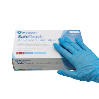 Рукавички MedicomSafeTouch Нітрил Blue XS 