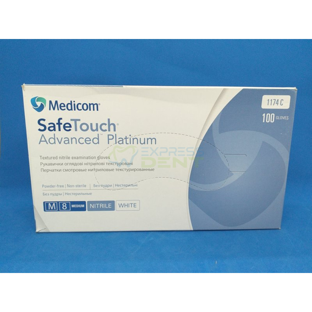 Перчатки MedicomSafeTouch Нитрил White Белый M