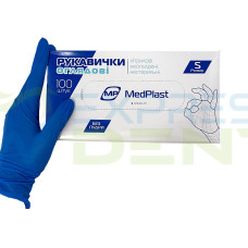 Рукавички MedPlast Нітрил S, блакитні, 100шт.