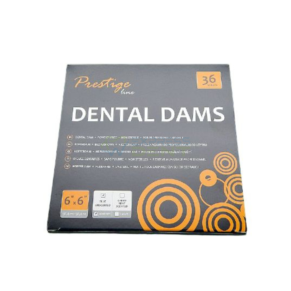 Раббердам хустки Sanctuary Dental Dam, сині heavy, 36шт. 
