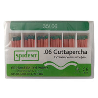Гутаперчевий штифт Spident №35, 06, 60шт. - АКЦІЯ - 150грн.