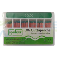 Гутаперчевий штифт Spident №35, 06, 60шт. - АКЦІЯ - 150грн.