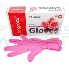 Рукавички Fiomex, Нітрил XS, рожеві, 100шт.