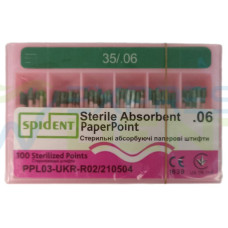Паперовий штифт Spident №35, 06, 100шт. Паперовий штифт Spident №35, 06, 100шт.