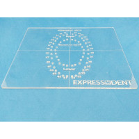 Трафарет для разметки раббердам коффердам платков, материал 2мм акрил, EXPRESSDENT