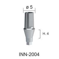Абатмент титановий прямий, висота ясна h=4мм діаметр 5мм INN-2004