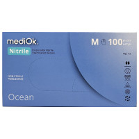 Перчатки MEDIOK, Нитрил M, голубые, 3,5г, 100шт.