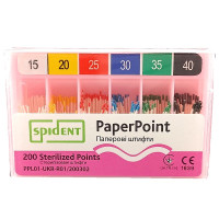 Бумажный штифт Spident №15-40, 02, 200шт.