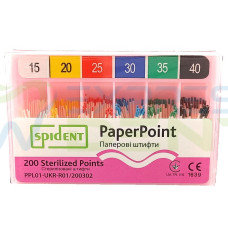 Паперовий штифт Spident №15-40, 02, 200шт. Паперовий штифт Spident №15-40, 02, 200шт.
