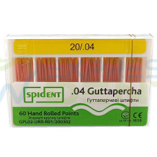 Гутаперчевий штифт Spident №20, 04, 60шт.
