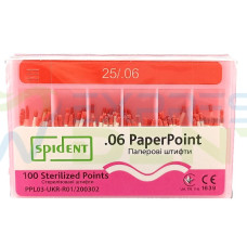 Паперовий штифт Spident №25, 06, 100шт. Паперовий штифт Spident №25, 06, 100шт.