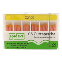 Гутаперчевий штифт Spident №20, 06, 60шт.