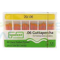 Гутаперчевий штифт Spident №20, 06, 60шт. - АКЦІЯ - 150грн.