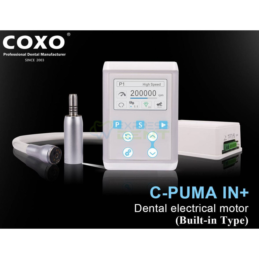 Бесщеточный микромотор COXO C-Puma INT+ LED с комплектом для монтажа экрана