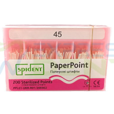 Паперовий штифт Spident №45, 02, 200шт. Паперовий штифт Spident №45, 02, 200шт.