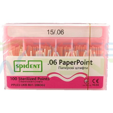 Паперовий штифт Spident №15, 06, 100шт. Паперовий штифт Spident №15, 06, 100шт.