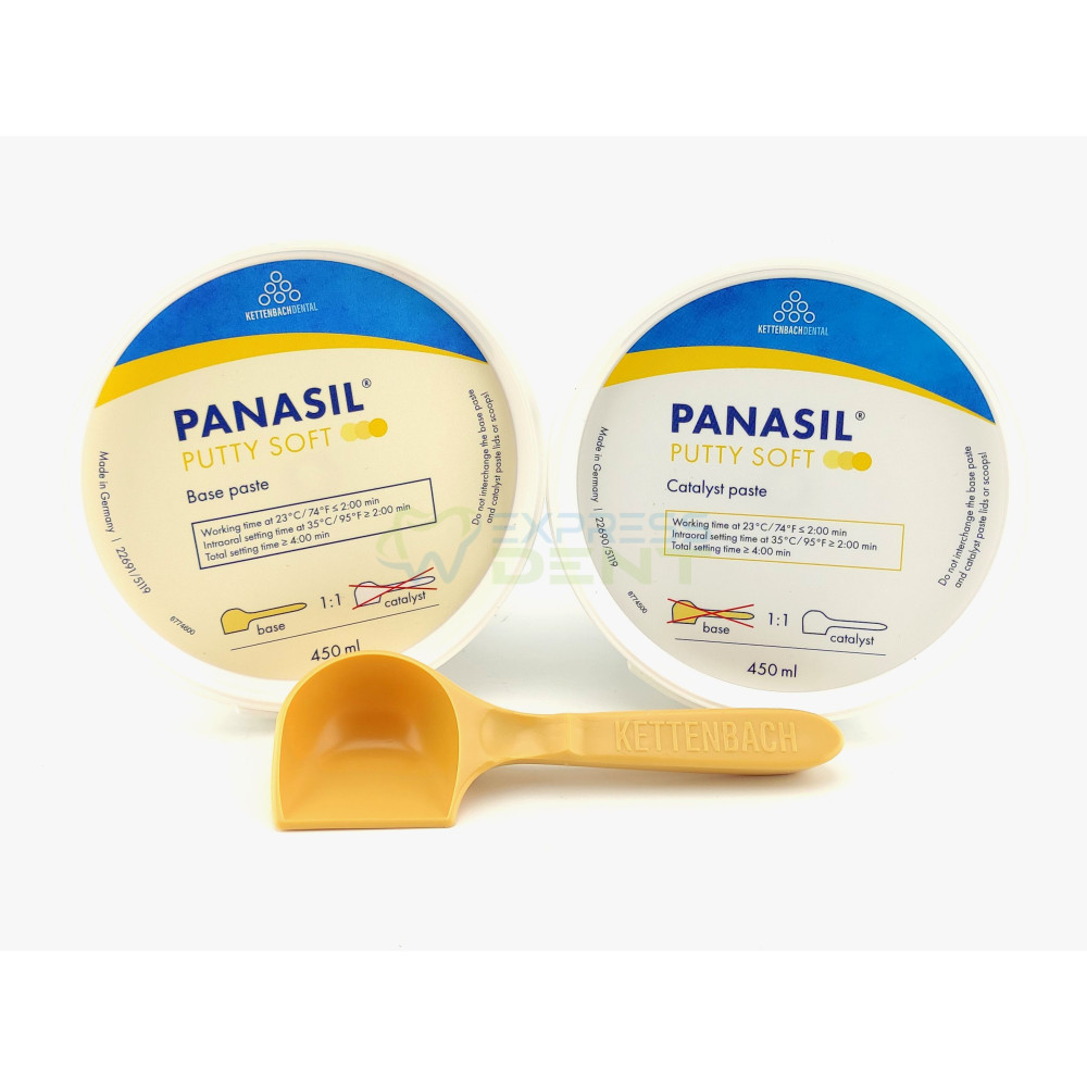 Панасил Panasil putty soft, А-силикон, база 450мл + активатор 450мл