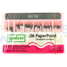 Бумажный штифт Spident №40, 06, 100шт.