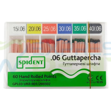 Гутаперчевой штифт Spident №15-40, 06, 60шт.