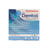 Раббердам хустки Sanctuary Dental Dam, Silk Blue, блакитний шовк, medium (як extra heavy), 36шт.