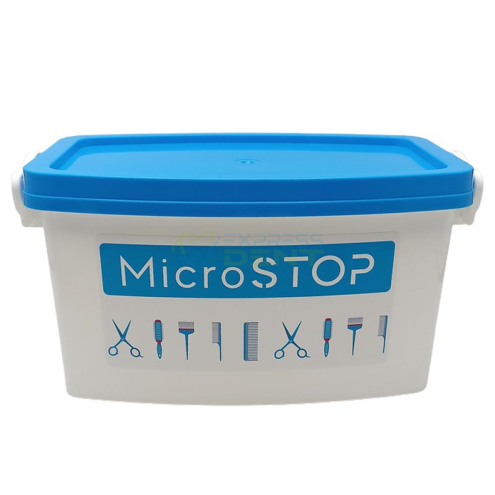 Контейнер для дезінфекції, ПСО, стерилізації, 5л MicroSTOP, синя кришка