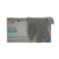 Перчатки Style, Нитрил M, grey, серые, 100шт.