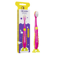 Нордікс зубна щітка дитяча Dino Purple Super Soft, від 2 років (6900 щетинок)