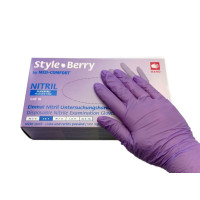 Перчатки Style, Нитрил M, berry, сиреневые, 100шт.
