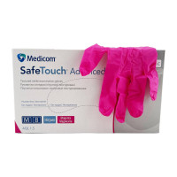 Рукавички MedicomSafeTouch Нітрил Magenta M Яскраво-рожевий