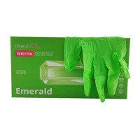 Перчатки MEDIOK, Нитрил S, emerald зеленые, 100шт.