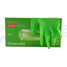 Рукавички MEDIOK, Нітрил S, emerald зелені, 100шт.