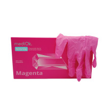 Перчатки MEDIOK, Нитрил S, magenta розовые, 100шт.