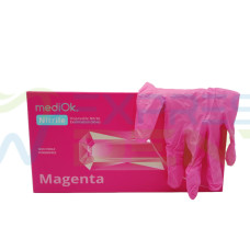 Рукавички MEDIOK, Нітрил S, magenta рожеві, 100шт.